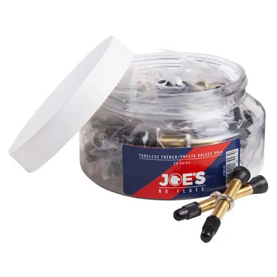 Joe's No Flats Presta Tubeless Ventile 20 Paare, Black, 40mm Joe's No Flats Presta Tubeless Ventile 20 Paare, Black, 40mm