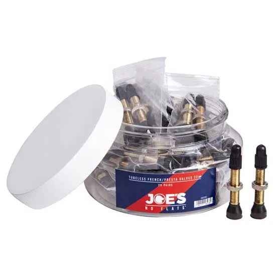 Joe's No Flats Tubeless Frech Presta Ventile 20 Einheiten, Golden, 48mm Joe's No Flats Tubeless Frech Presta Ventile 20 Einheiten, Golden, 48mm