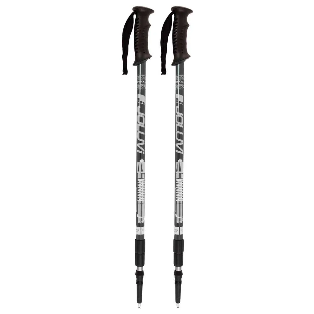 Joluvi Ario Stöcke, Grey / black, 65-135cm Joluvi Ario Stöcke, Grey / black, 65-135cm