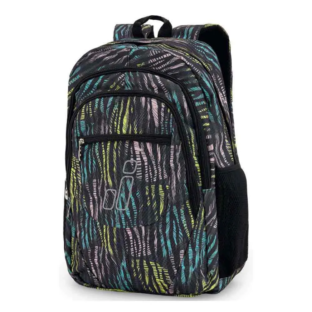 Joluvi Full Prints Rucksack, Black / blue / yellow / pink