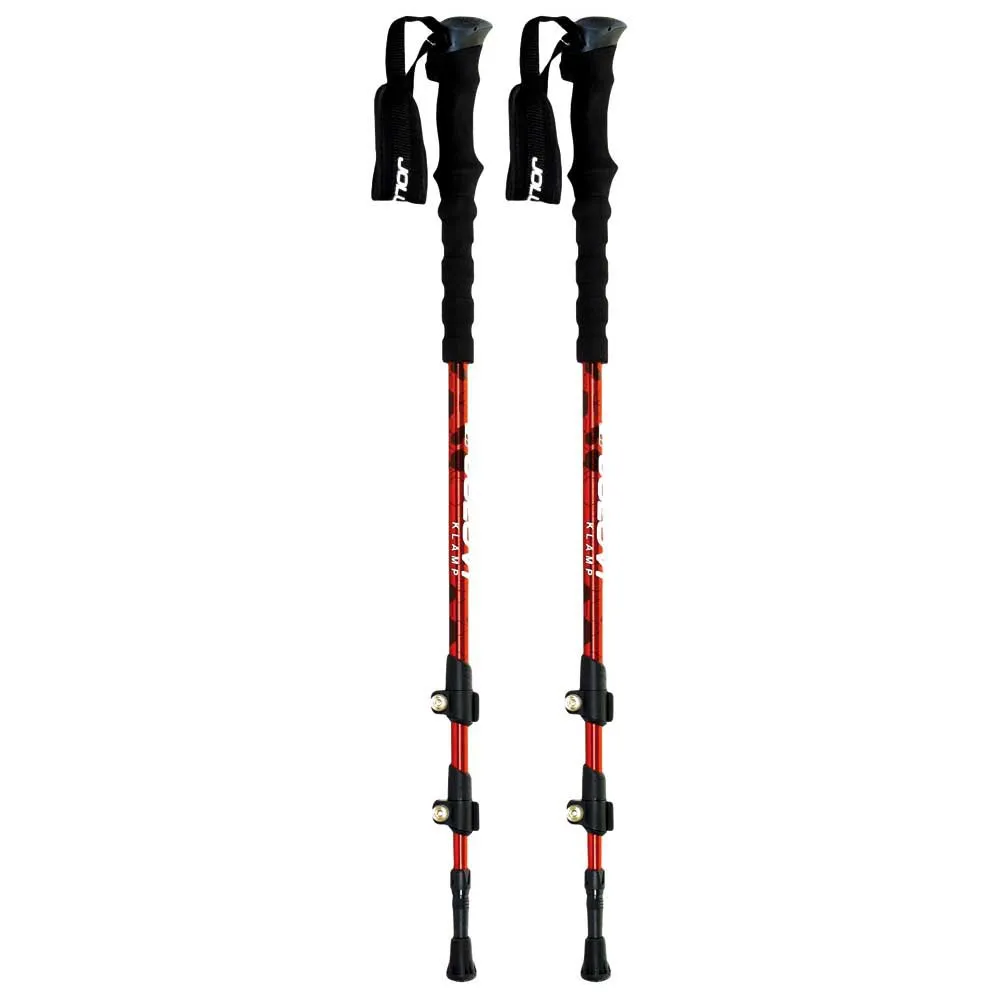 Joluvi Klamp Stöcke, Red / black, 67-137cm Joluvi Klamp Stöcke, Red / black, 67-137cm