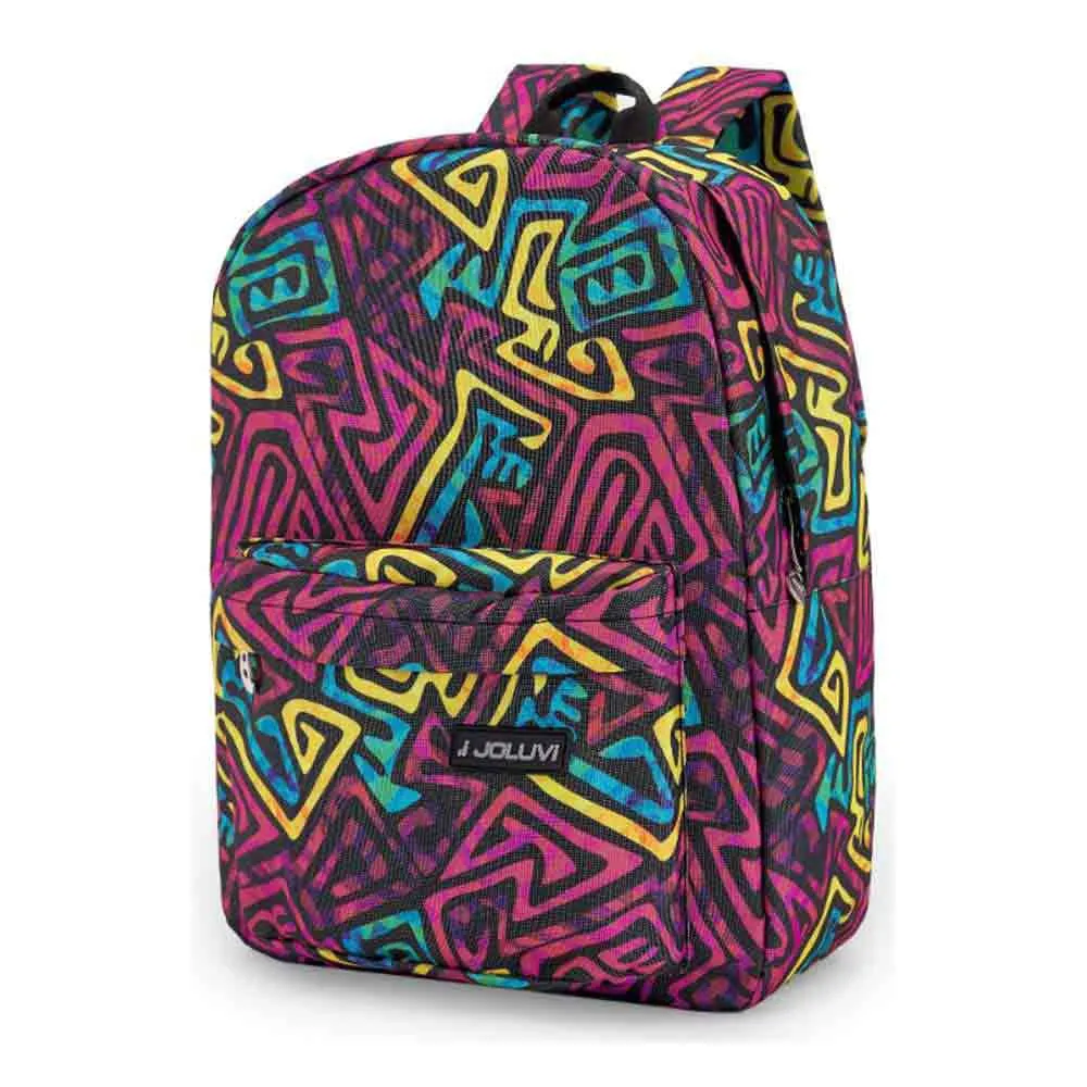 Joluvi Quattro Print Rucksack, Red / yellow / blue Joluvi Quattro Print Rucksack, Red / yellow / blue