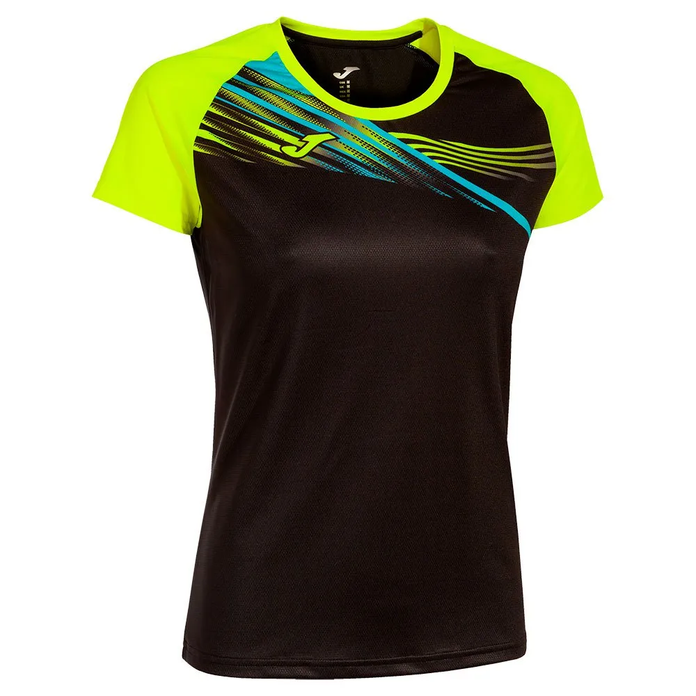 Joma Elite X Kurzarm-t-shirt Refurbished female, Black / fluor yellow