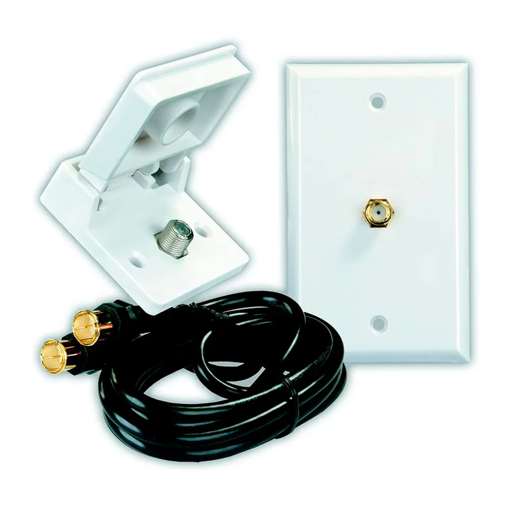 Jr Products Tv-installationsset Für Innen-und Außenbereich, Polar white, One Size