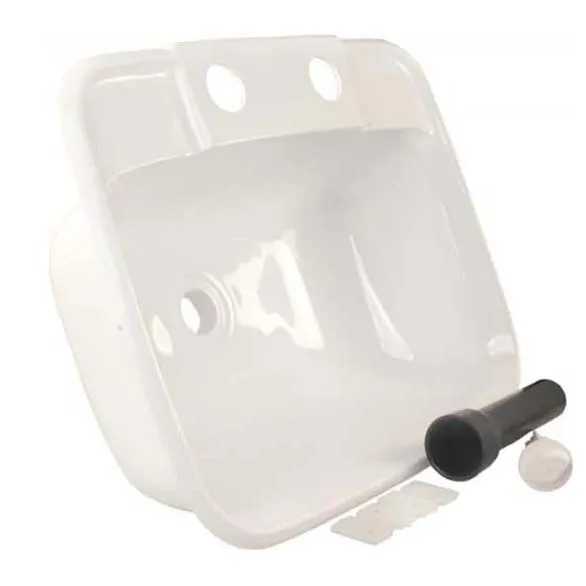 Jr Products Waschbecken Im Badezimmer, White, 15.24 x 37.78 x 31.43cm Jr Products Waschbecken Im Badezimmer, White, 15.24 x 37.78 x 31.43cm