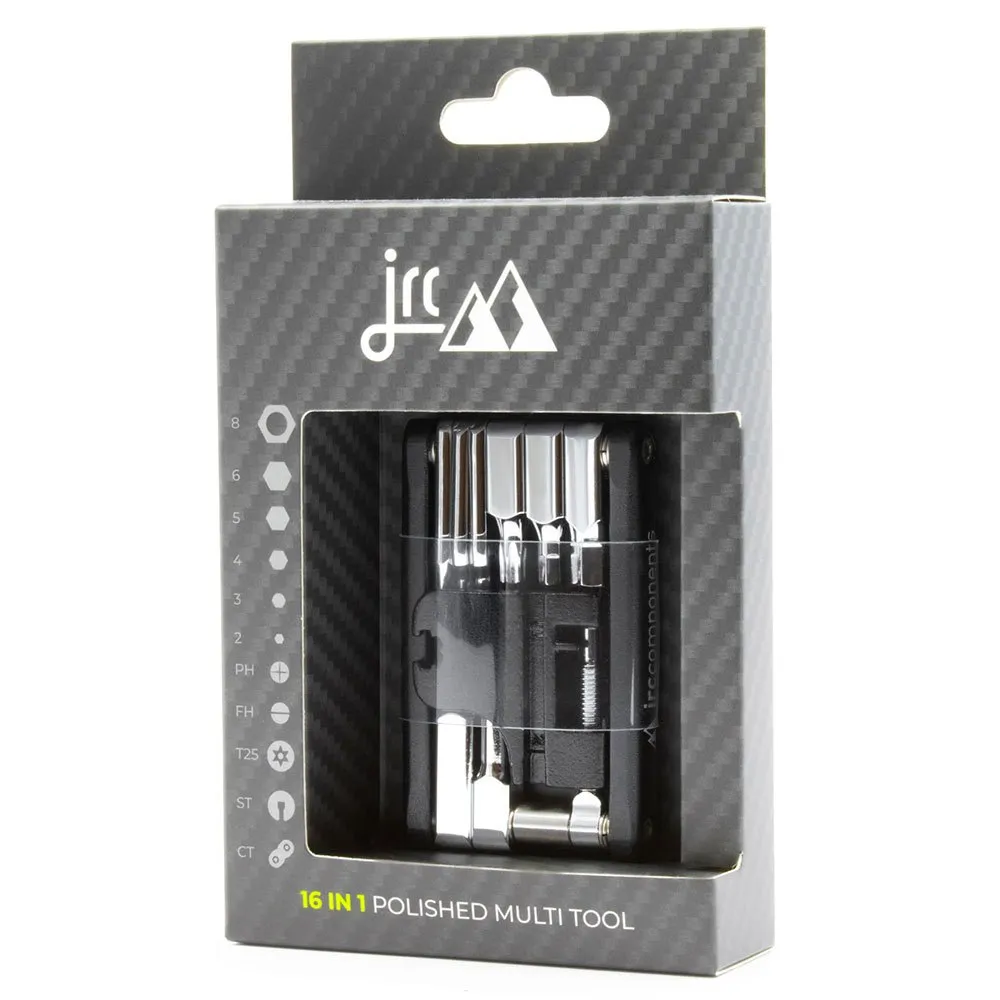 Jrc Components 16 In 1 Polished Multitool, Black / silver, One Size Jrc Components 16 In 1 Polished Multitool, Black / silver, One Size