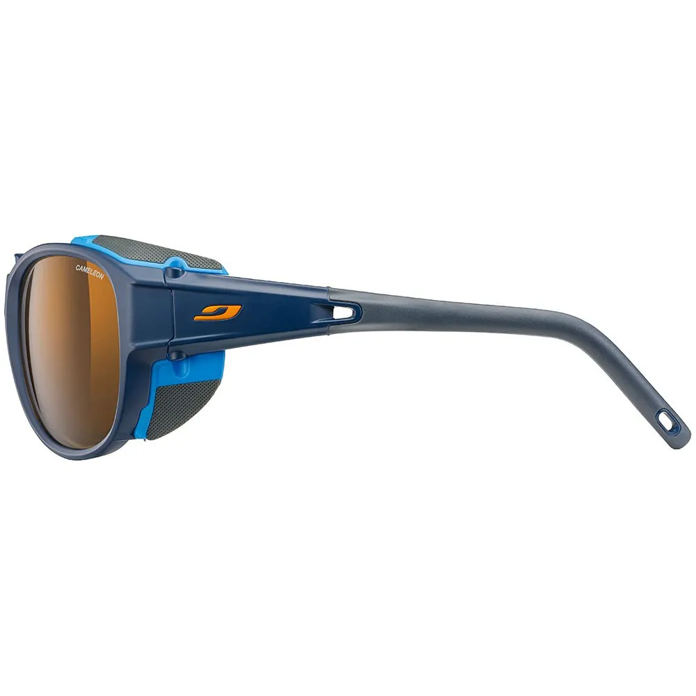 Julbo Explorer 2.0 Reactiv Cameleon Photochrome Sonnenbrille, Mat blue / cyan blue, Reactiv Cameleon Brown/CAT2-4 Julbo Explorer 2.0 Reactiv Cameleon Photochrome Sonnenbrille, Mat blue / cyan blue, Reactiv Cameleon Brown/CAT2-4