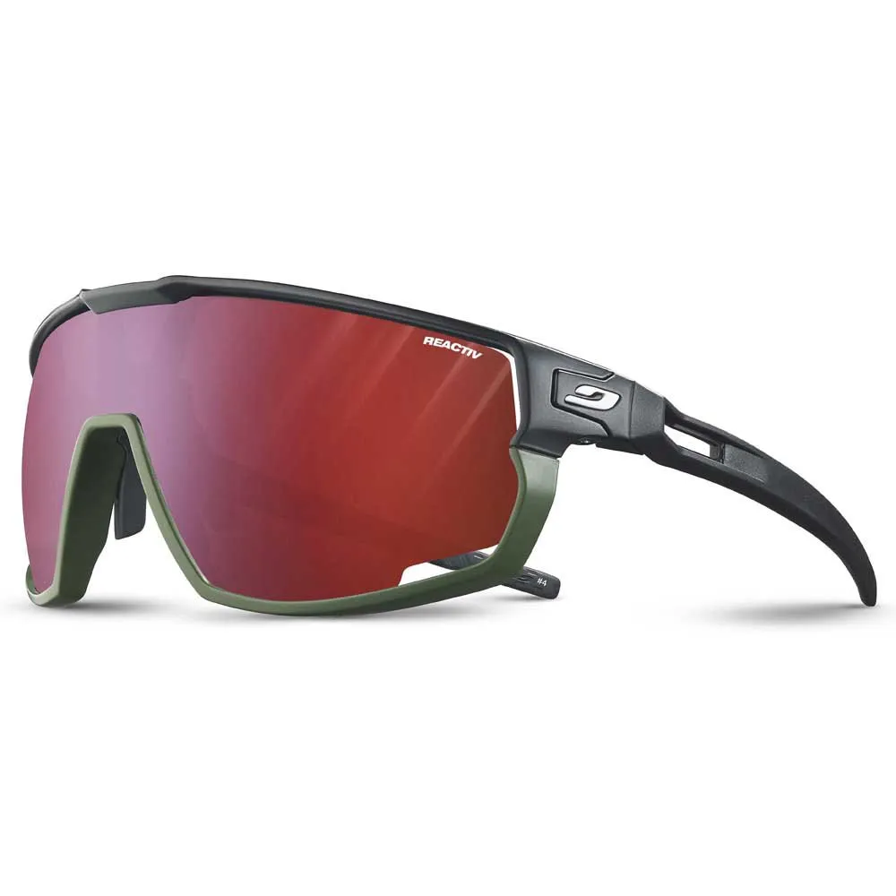Julbo Rush Sonnenbrille, Black / army, Reactiv/CAT0-3 HC