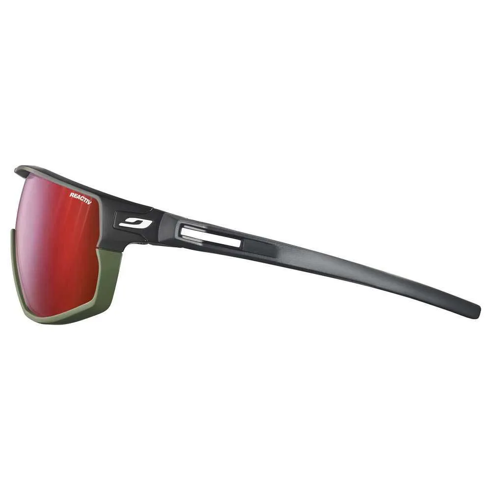Julbo Rush Sonnenbrille, Black / army, Reactiv/CAT0-3 HC