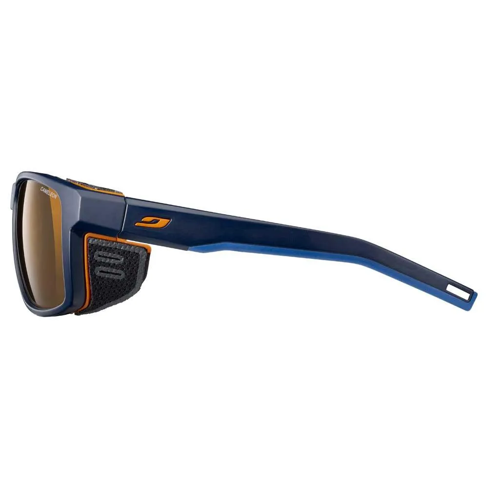 Julbo Shield Reactiv Cameleon Photochrome Sonnenbrille Refurbished, Blue / blue / orange, Reactiv Cameleon Brown/CAT2-4 Julbo Shield Reactiv Cameleon Photochrome Sonnenbrille Refurbished, Blue / blue / orange, Reactiv Cameleon Brown/CAT2-4