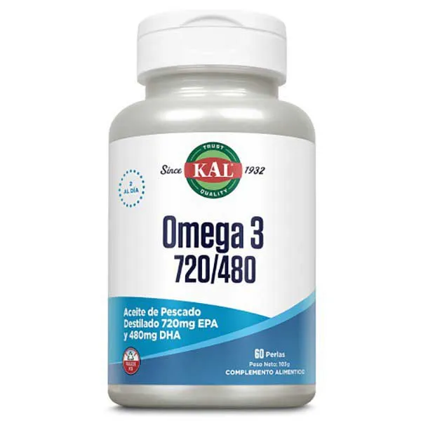Kal Omega 3 720 480 Essential Fatty Acid Kapseln 60 Einheiten, One size Kal Omega 3 720 480 Essential Fatty Acid Kapseln 60 Einheiten, One size