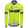 Kalas Great Britain Cycling Team Langarm-trikot, Fluo