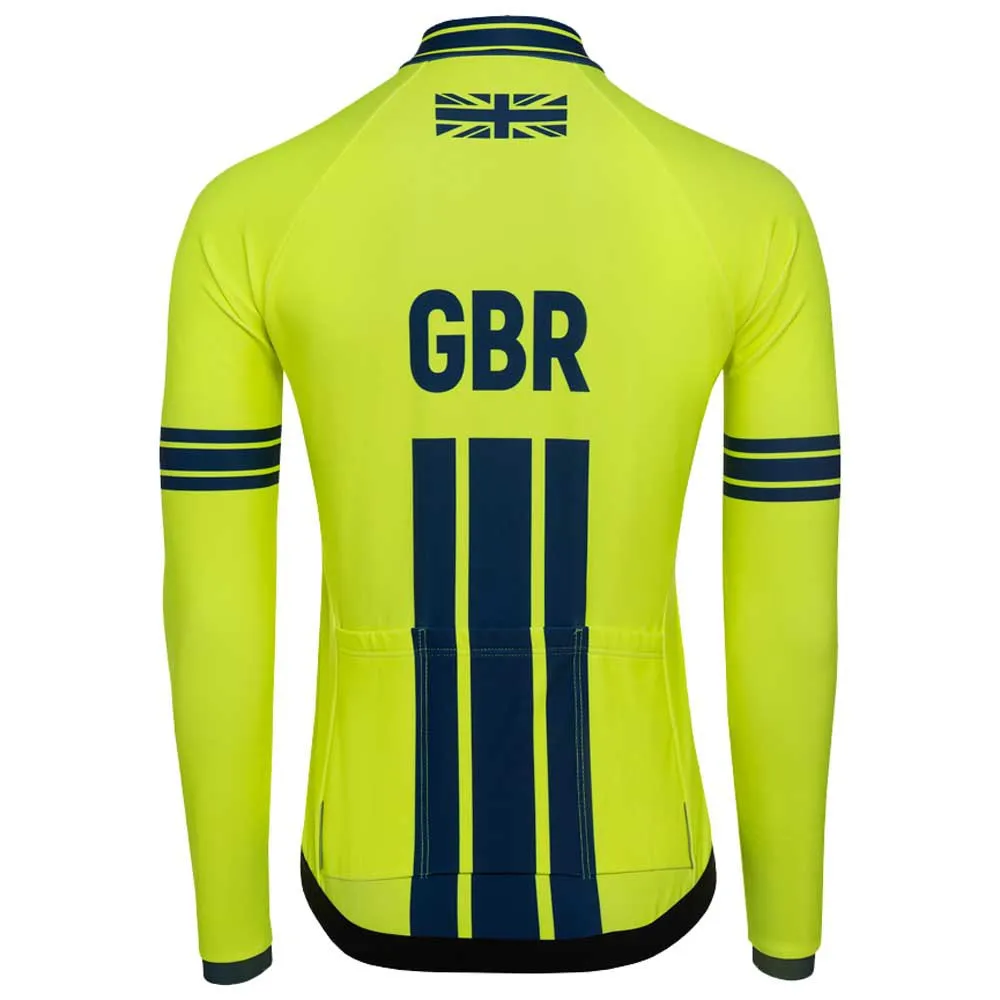 Kalas Great Britain Cycling Team Langarm-trikot, Fluo Kalas Great Britain Cycling Team Langarm-trikot, Fluo