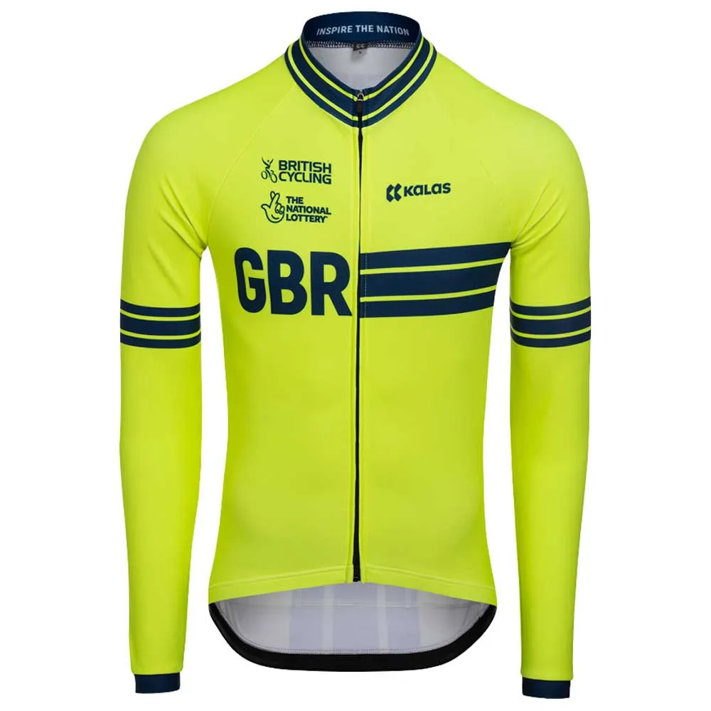 Kalas Great Britain Cycling Team Langarm-trikot, Fluo Kalas Great Britain Cycling Team Langarm-trikot, Fluo