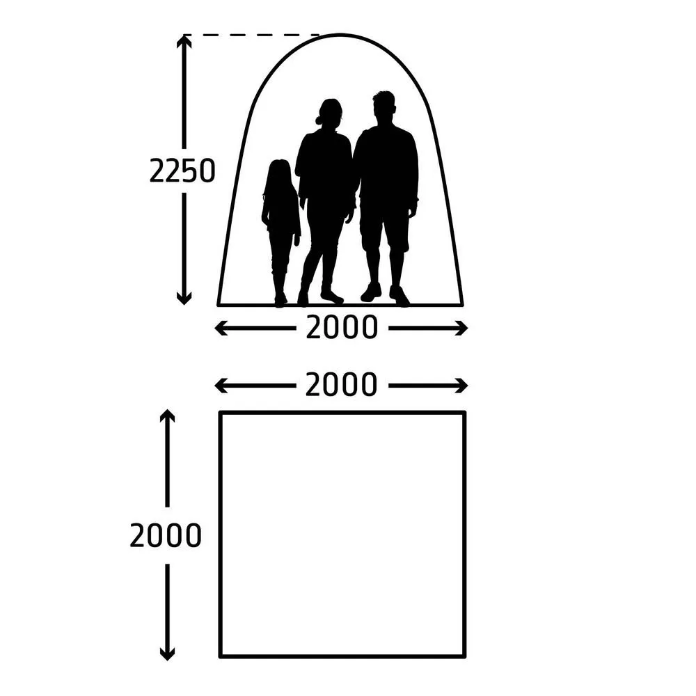 Kampa Air Shelter 200 Plane, Grey, One Size Kampa Air Shelter 200 Plane, Grey, One Size