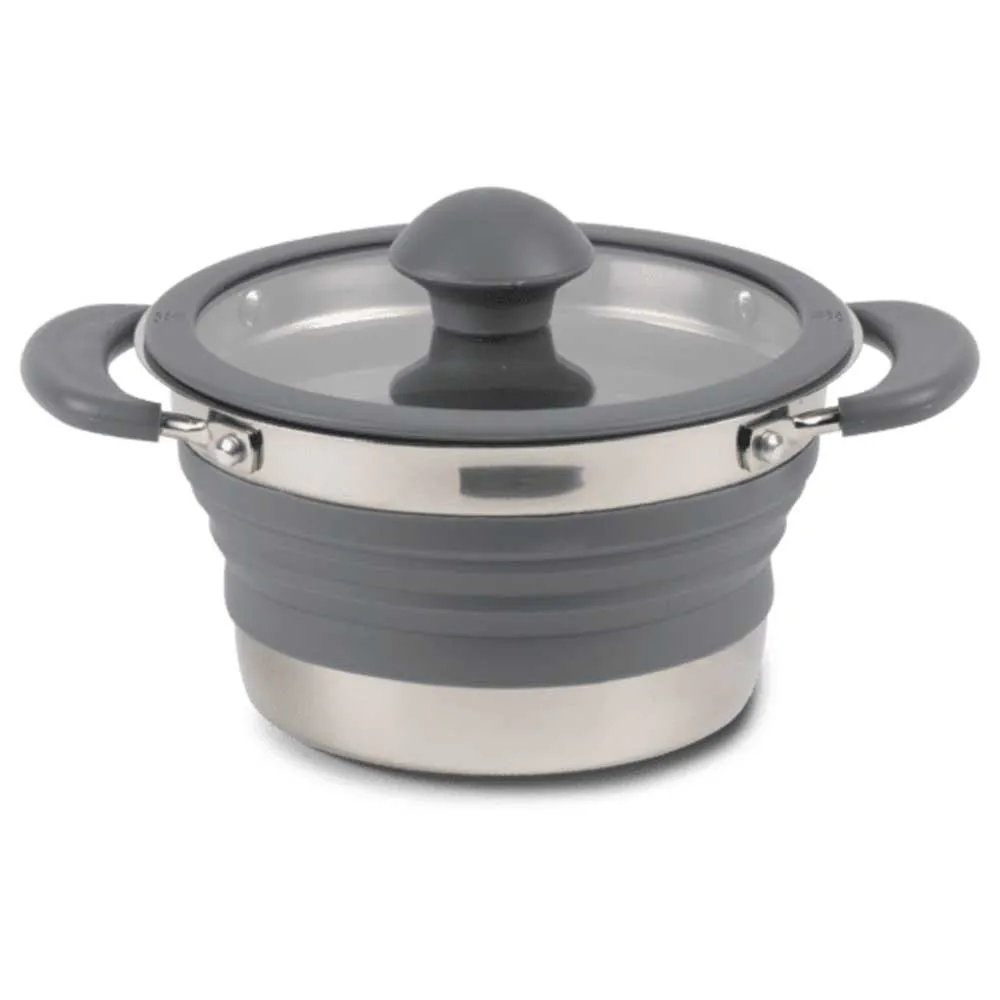 Kampa Faltbarer Topf 1l, Grey, One Size
