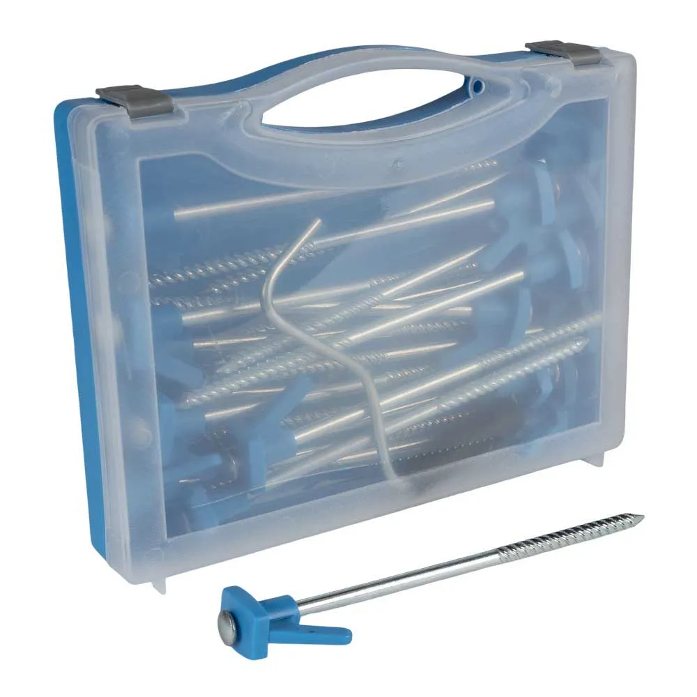 Kampa Grippa Zelthering 20 Einheiten, Silver / blue, One Size Kampa Grippa Zelthering 20 Einheiten, Silver / blue, One Size