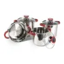 Kampa Space Saber Deluxe Kochtopfset, Silver / red, One Size