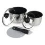 Kampa Stracker Kochtopfset, Silver / black, One Size