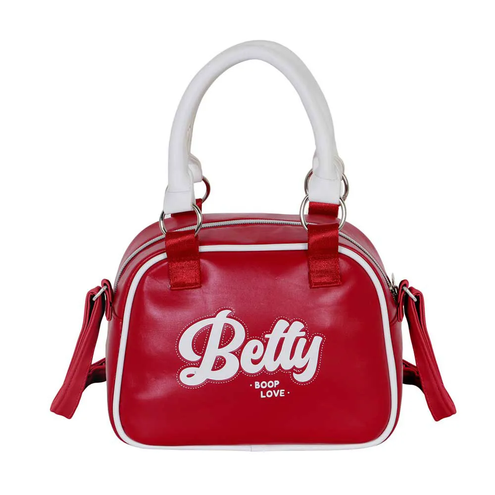 Karactermania Betty Boop Varsity Bowling Fashion Tasche, Burgundy Karactermania Betty Boop Varsity Bowling Fashion Tasche, Burgundy