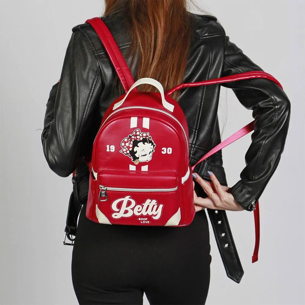 Karactermania Betty Boop Varsity-heady Rucksack, Burgundy