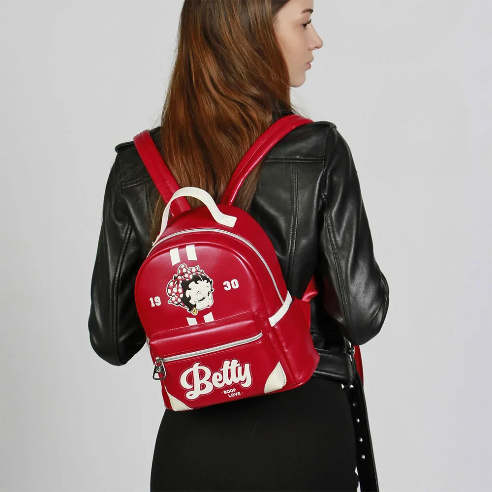 Karactermania Betty Boop Varsity-heady Rucksack, Burgundy