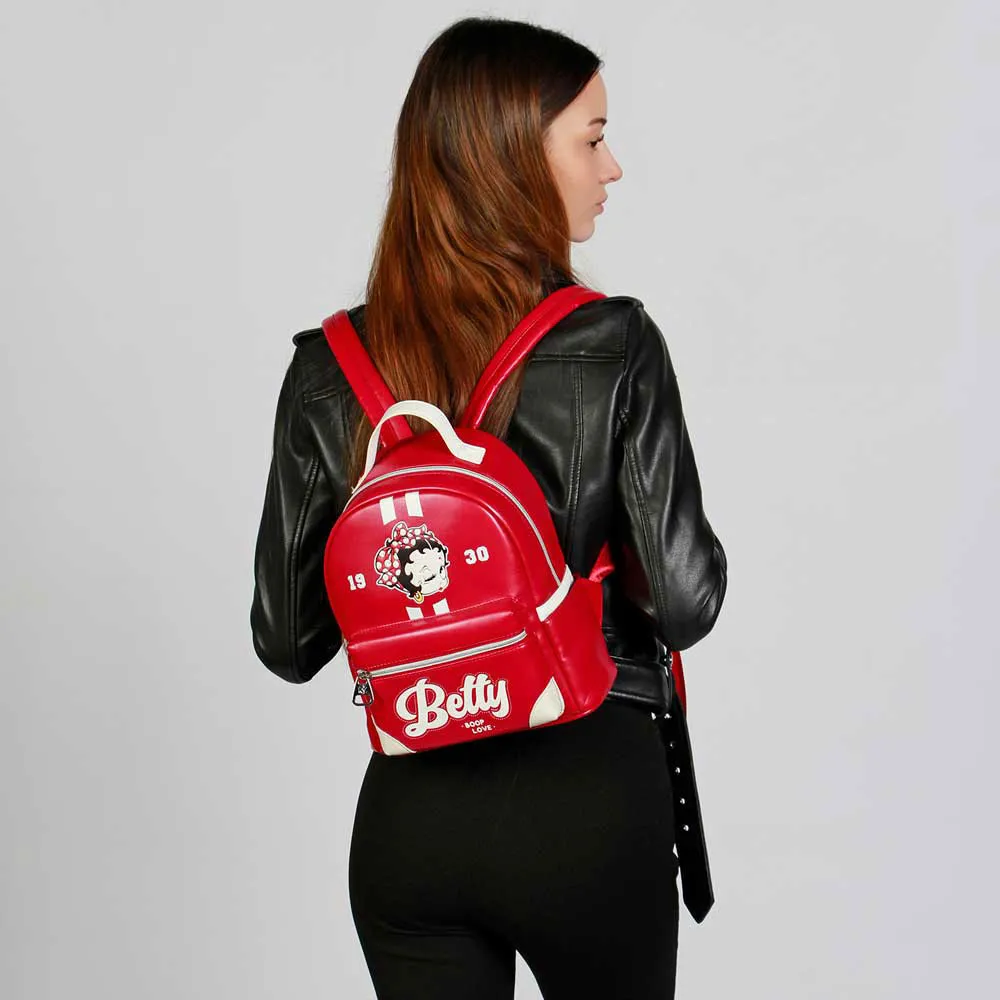 Karactermania Betty Boop Varsity-heady Rucksack, Burgundy