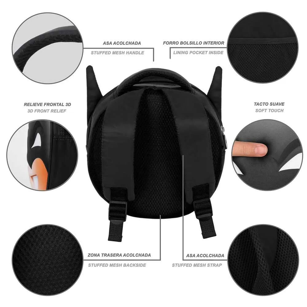 Karactermania Dc Comics Batman Emoji Rucksack, Black Karactermania Dc Comics Batman Emoji Rucksack, Black
