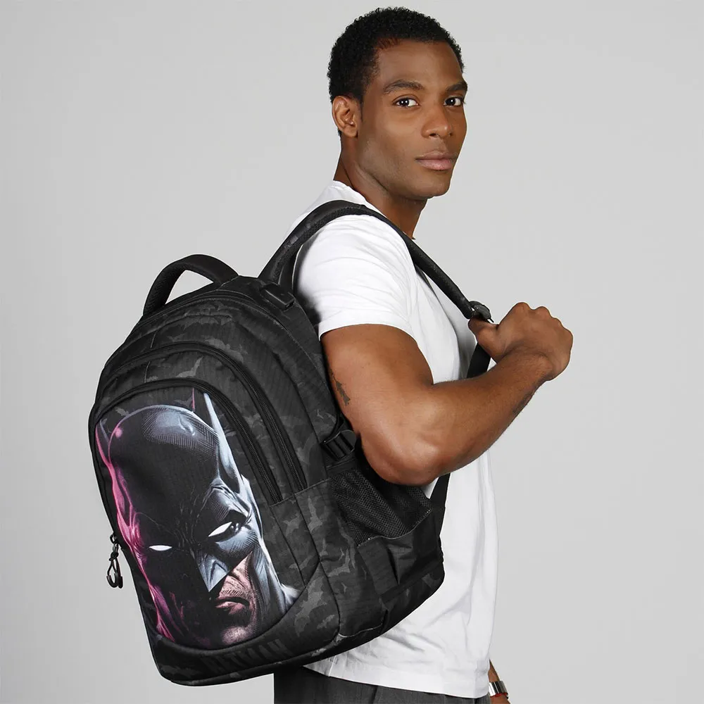 Karactermania Dc Comics Batman Face Plus Running Rucksack, Black Karactermania Dc Comics Batman Face Plus Running Rucksack, Black