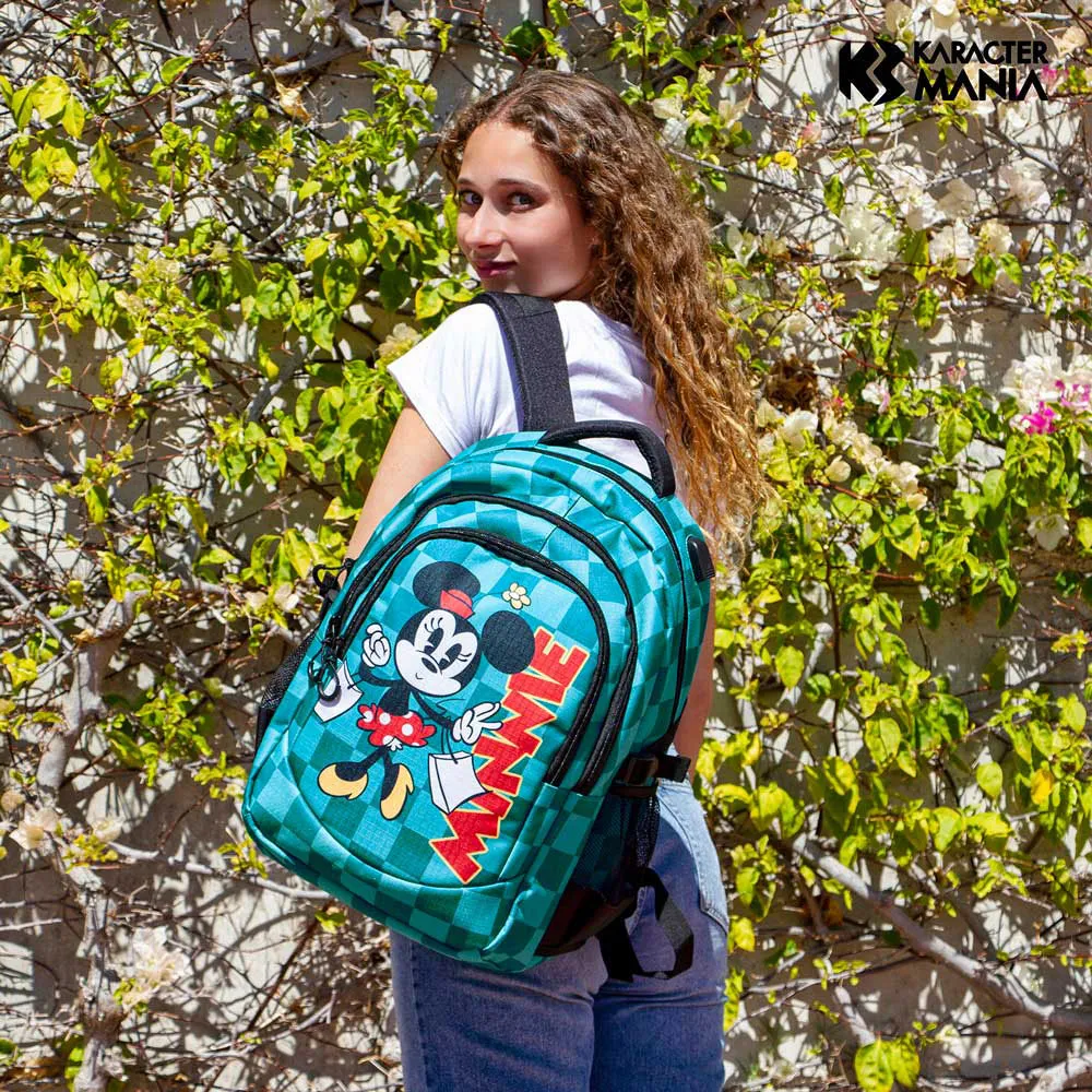 Karactermania Disney Minnie Mouse Indigo Plus Running Rucksack, Turquoise Karactermania Disney Minnie Mouse Indigo Plus Running Rucksack, Turquoise