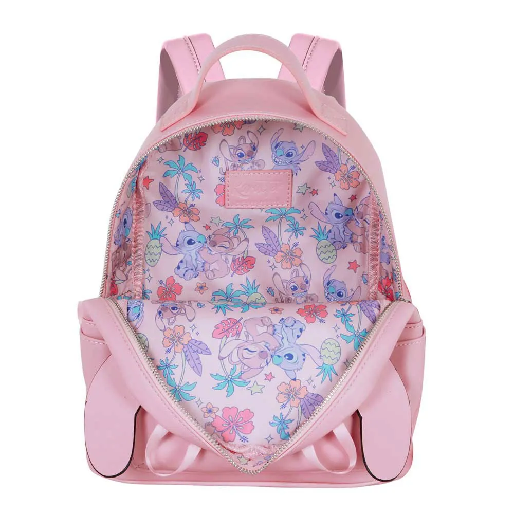 Karactermania Lilo And Stitch Disney Angel Heady Rucksack, Pink Karactermania Lilo And Stitch Disney Angel Heady Rucksack, Pink