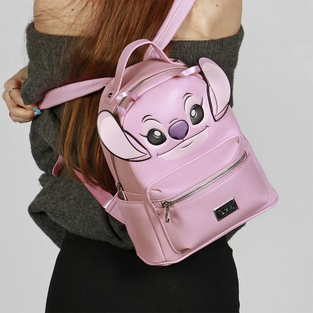 Karactermania Lilo And Stitch Disney Angel Heady Rucksack, Pink Karactermania Lilo And Stitch Disney Angel Heady Rucksack, Pink