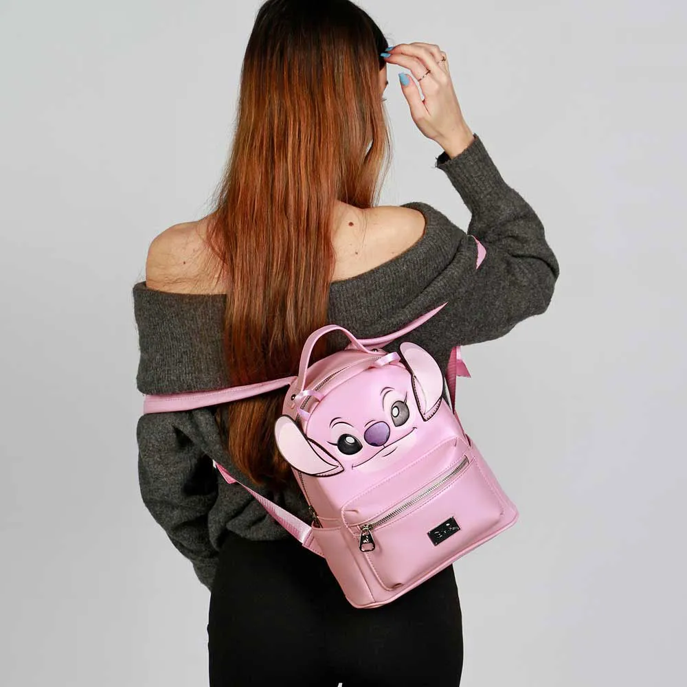 Karactermania Lilo And Stitch Disney Angel Heady Rucksack, Pink Karactermania Lilo And Stitch Disney Angel Heady Rucksack, Pink
