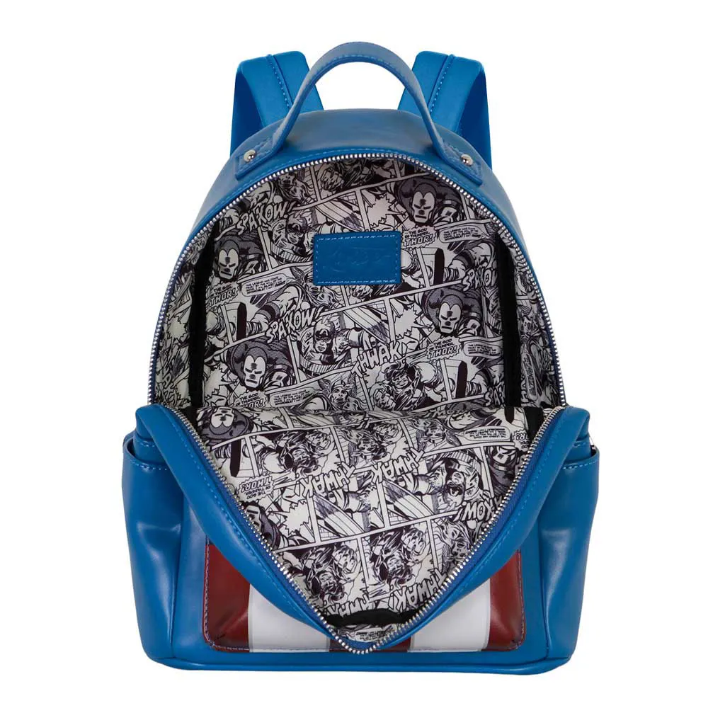 Karactermania Marvel Captain America Courage Heady Rucksack, Blue Karactermania Marvel Captain America Courage Heady Rucksack, Blue