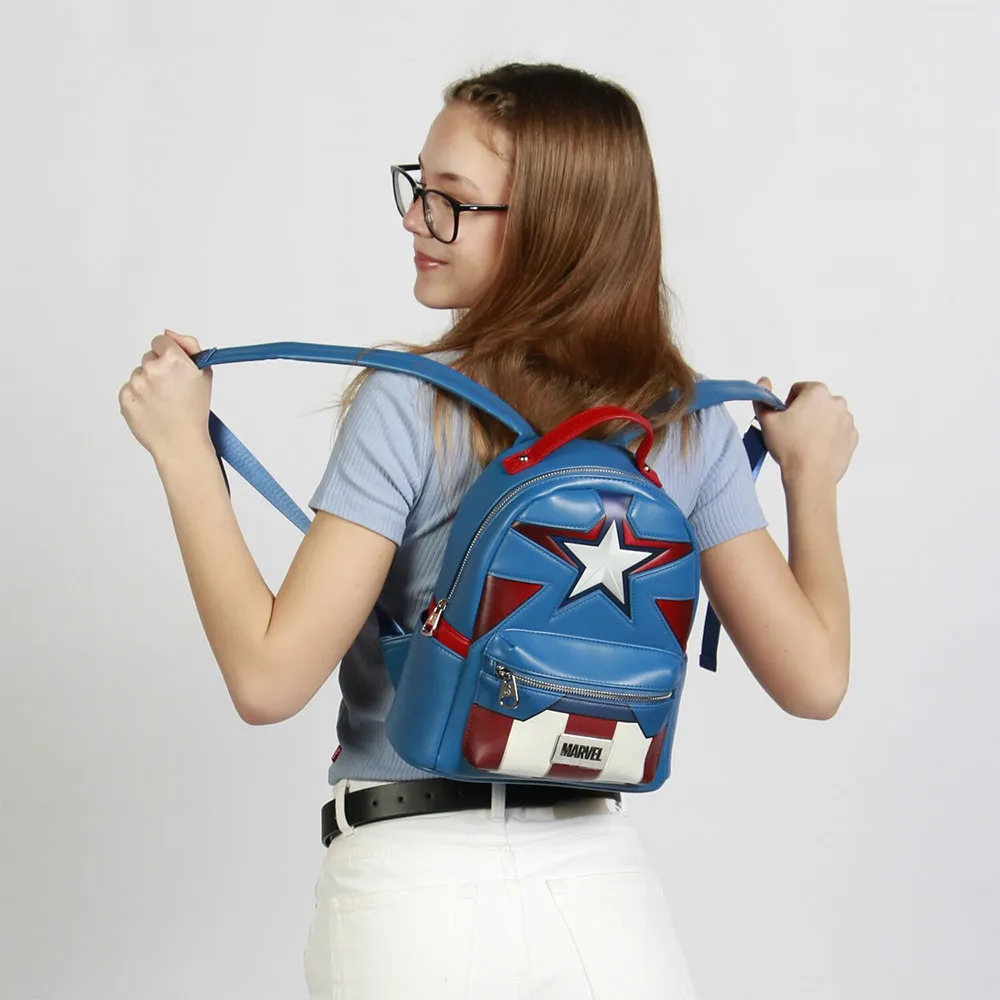 Karactermania Marvel Captain America Courage Heady Rucksack, Blue Karactermania Marvel Captain America Courage Heady Rucksack, Blue