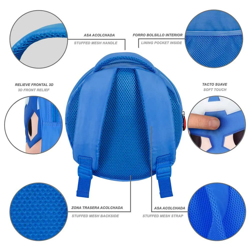 Karactermania Marvel Captain America Emoji Rucksack, Blue