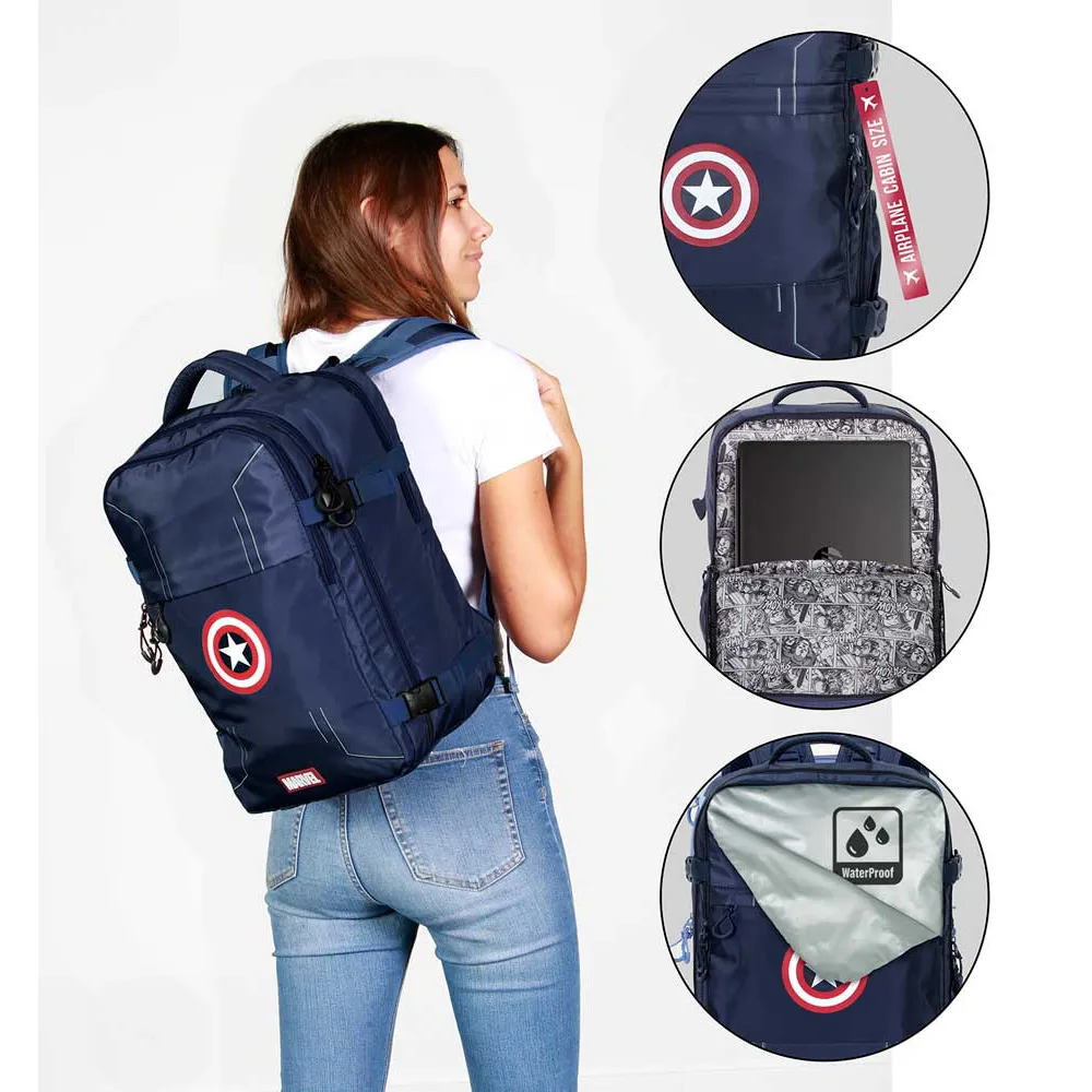 Karactermania Marvel Captain America Gears Mercury 40x20x25 Cm Rucksack, Blue Karactermania Marvel Captain America Gears Mercury 40x20x25 Cm Rucksack, Blue