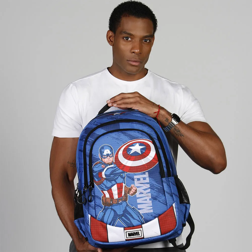 Karactermania Marvel Captain America Gears Plus Running Rucksack, Blue Karactermania Marvel Captain America Gears Plus Running Rucksack, Blue