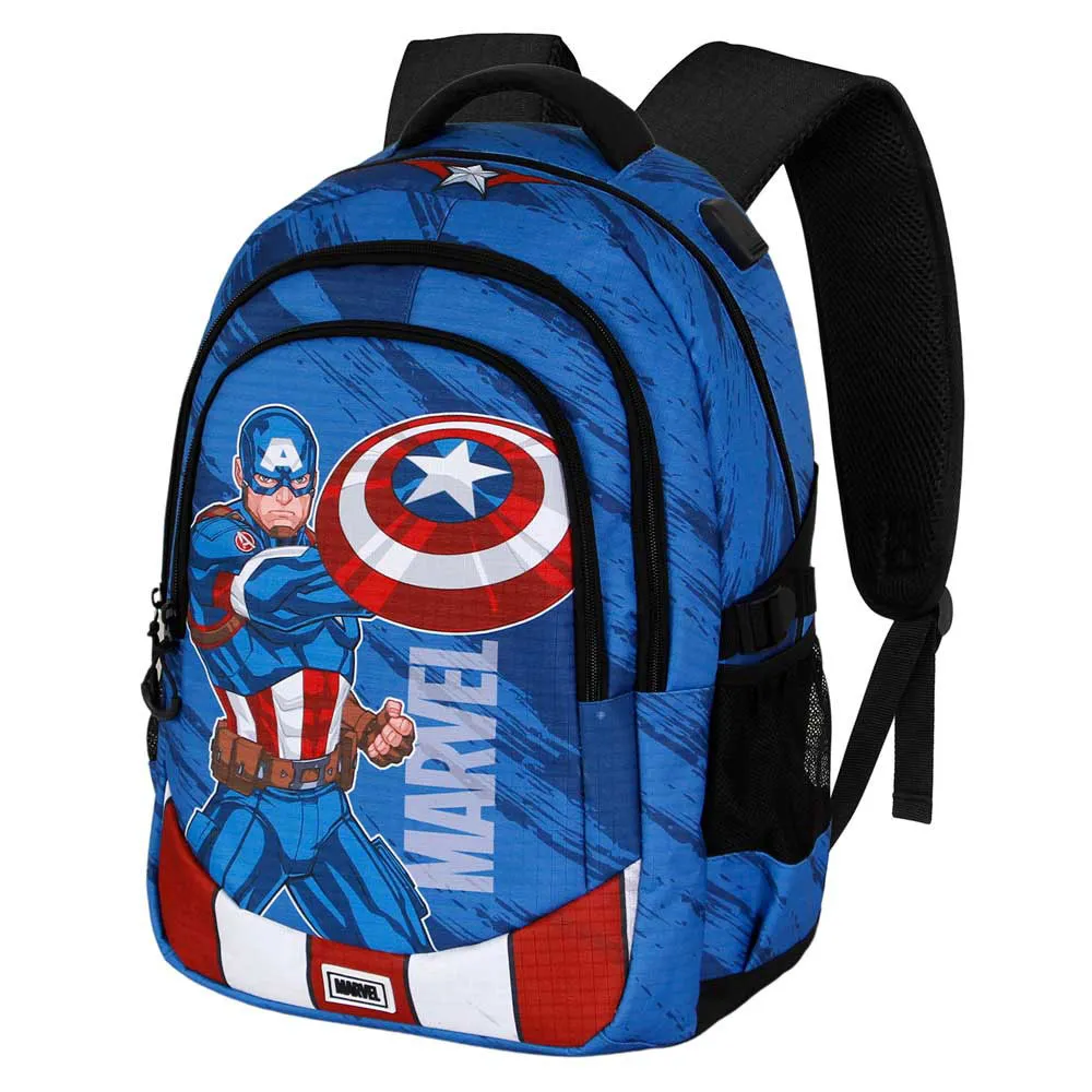 Karactermania Marvel Captain America Gears Plus Running Rucksack, Blue Karactermania Marvel Captain America Gears Plus Running Rucksack, Blue