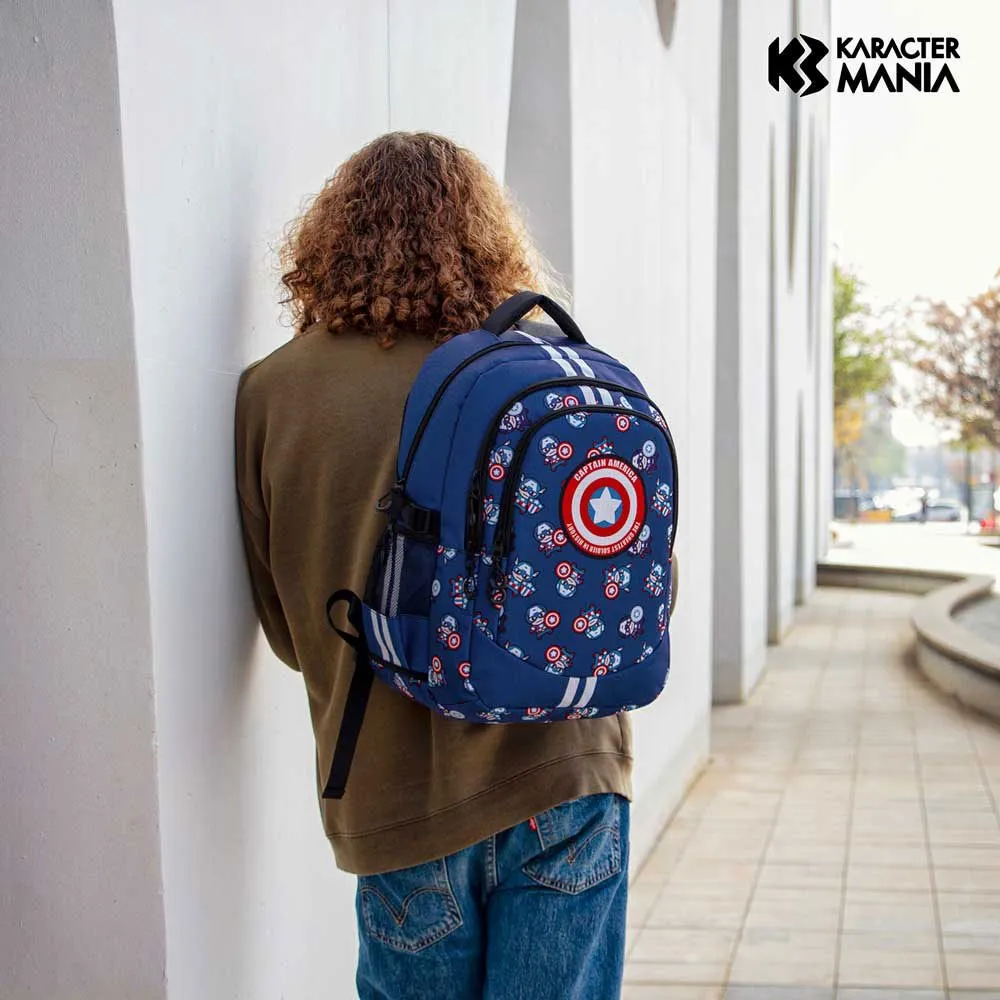 Karactermania Marvel Captain America Plus Running Rucksack, Blue Karactermania Marvel Captain America Plus Running Rucksack, Blue