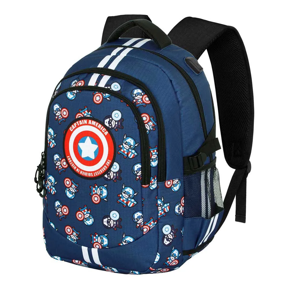 Karactermania Marvel Captain America Plus Running Rucksack, Blue Karactermania Marvel Captain America Plus Running Rucksack, Blue