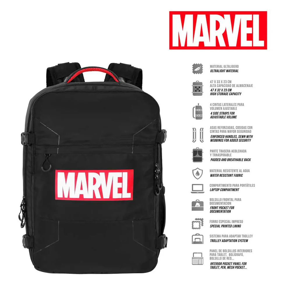 Karactermania Marvel Comics Large Mercury 47x23x33 Cm Rucksack, Black Karactermania Marvel Comics Large Mercury 47x23x33 Cm Rucksack, Black