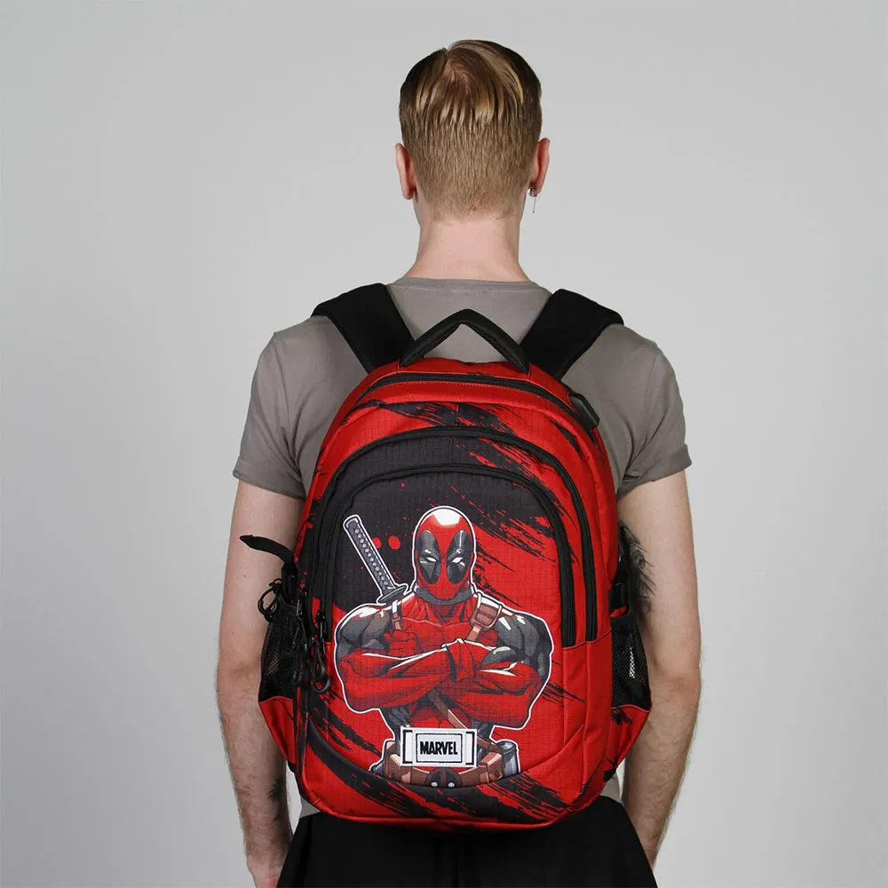 Karactermania Marvel Deadpool Bad Plus Running Rucksack, Red Karactermania Marvel Deadpool Bad Plus Running Rucksack, Red