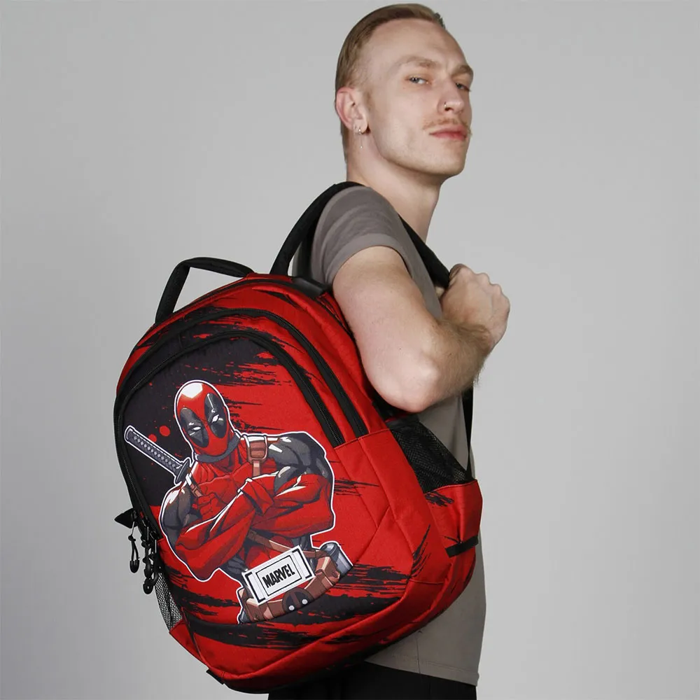 Karactermania Marvel Deadpool Bad Plus Running Rucksack, Red Karactermania Marvel Deadpool Bad Plus Running Rucksack, Red
