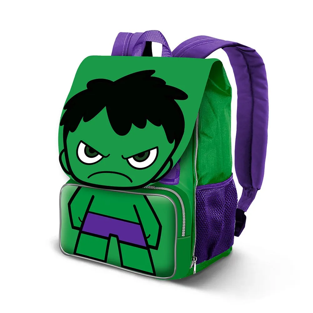 Karactermania Marvel Hulk Angry Small Expandable Rucksack, Green Karactermania Marvel Hulk Angry Small Expandable Rucksack, Green