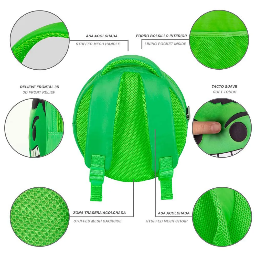 Karactermania Marvel Hulk Emoji Rucksack, Green Karactermania Marvel Hulk Emoji Rucksack, Green