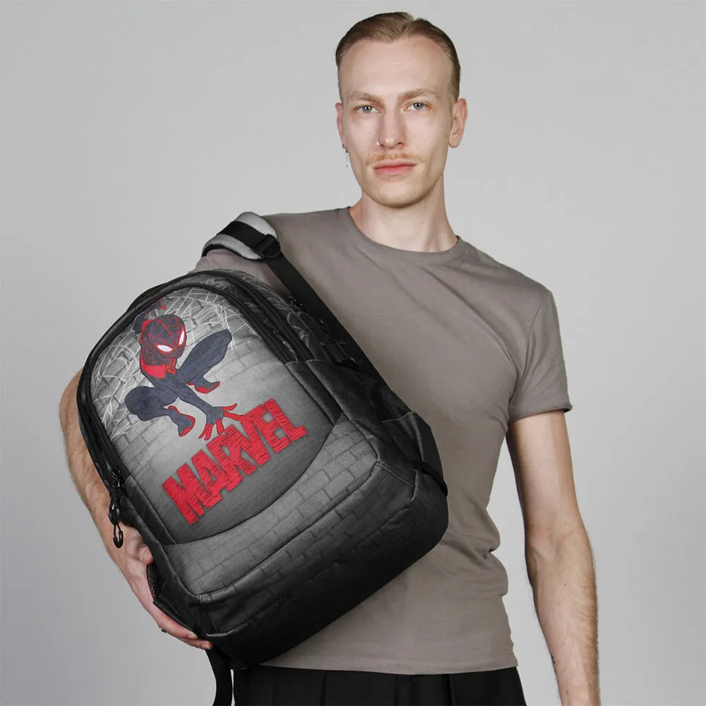 Karactermania Marvel Spiderman Spin Plus Running Rucksack, Grey Karactermania Marvel Spiderman Spin Plus Running Rucksack, Grey