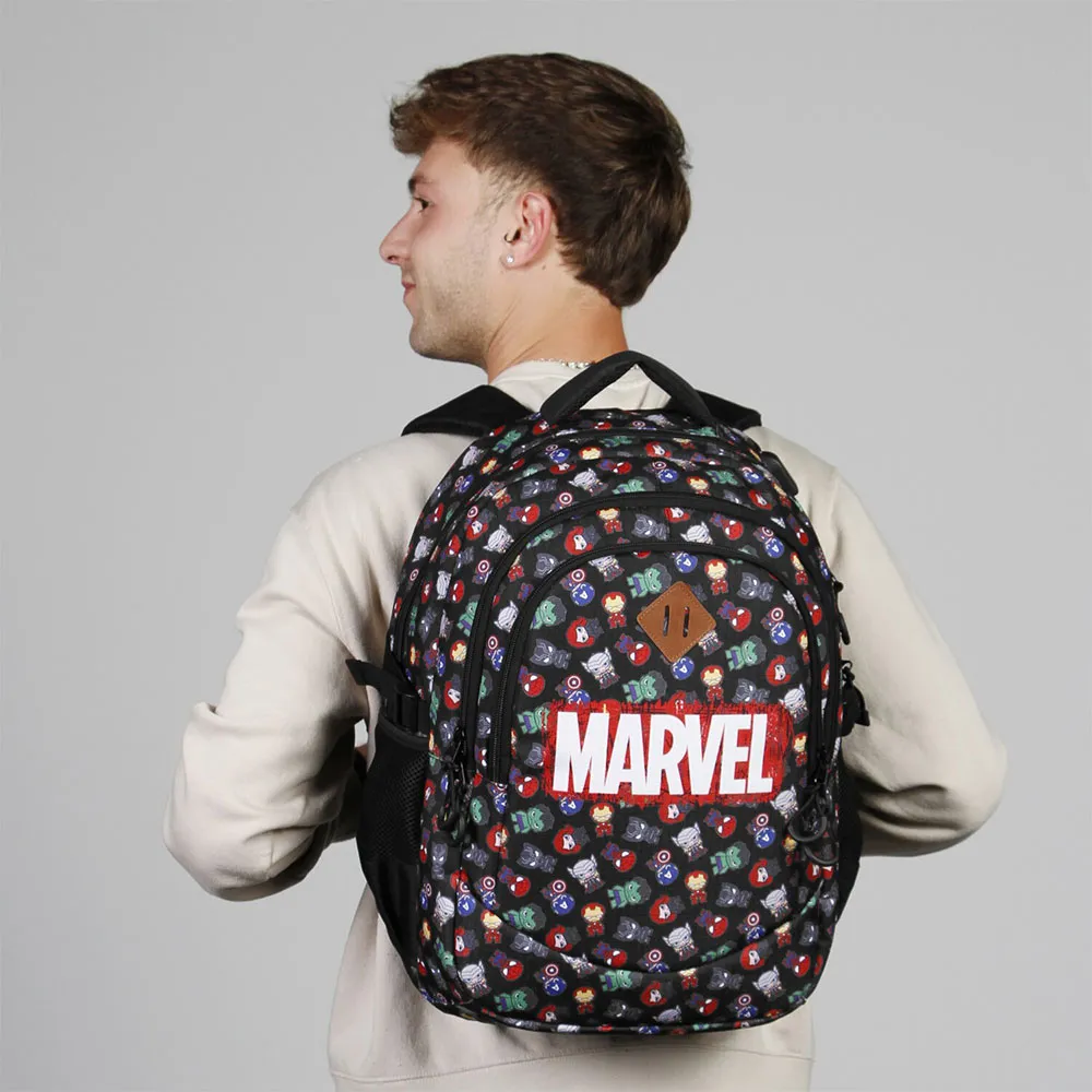 Karactermania Marvel The Avengers Chibi Plus Running Rucksack, Black Karactermania Marvel The Avengers Chibi Plus Running Rucksack, Black