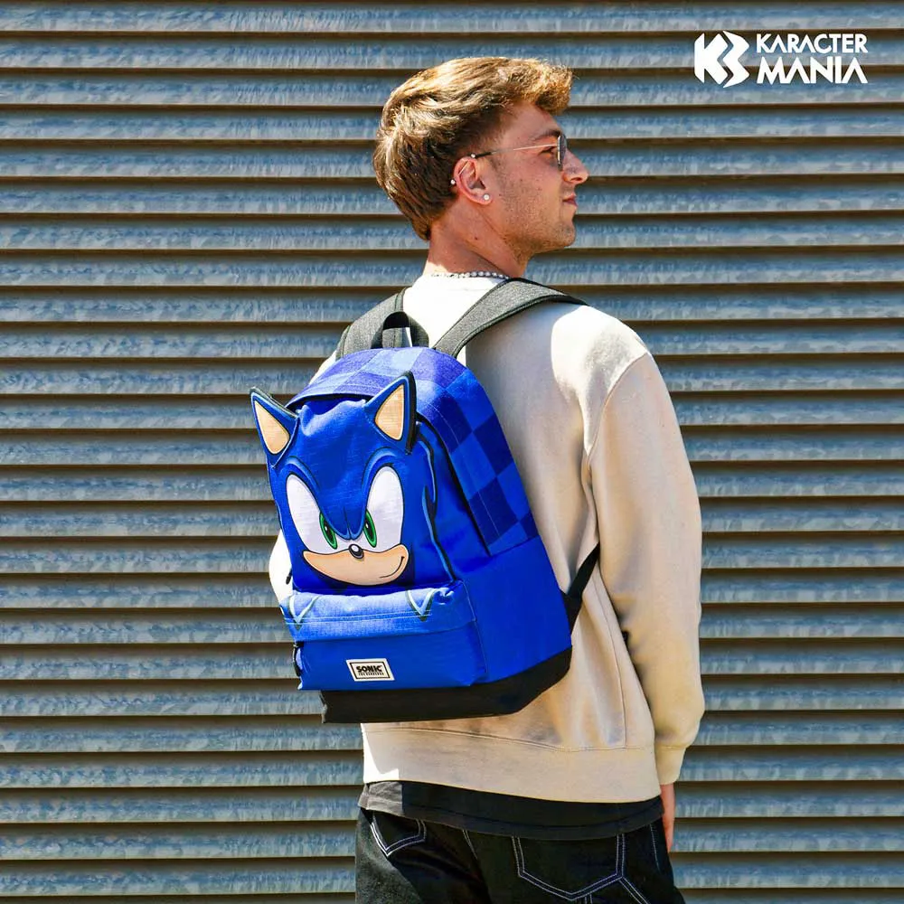 Karactermania Sonic The Hedgehog Sega Sight Fan Heady Hs Rucksack, Blue Karactermania Sonic The Hedgehog Sega Sight Fan Heady Hs Rucksack, Blue