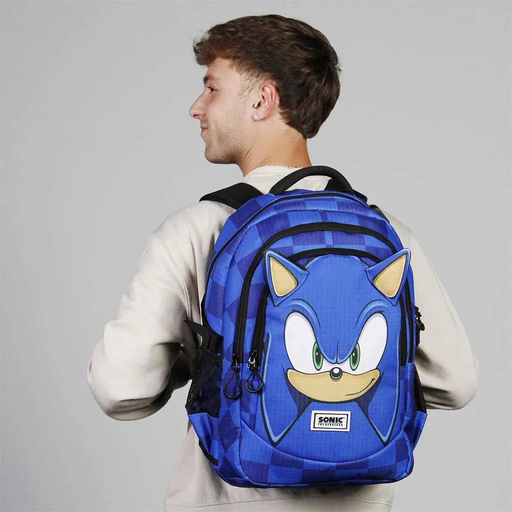 Karactermania Sonic The Hedgehog Sega Sight Plus Running Rucksack, Blue